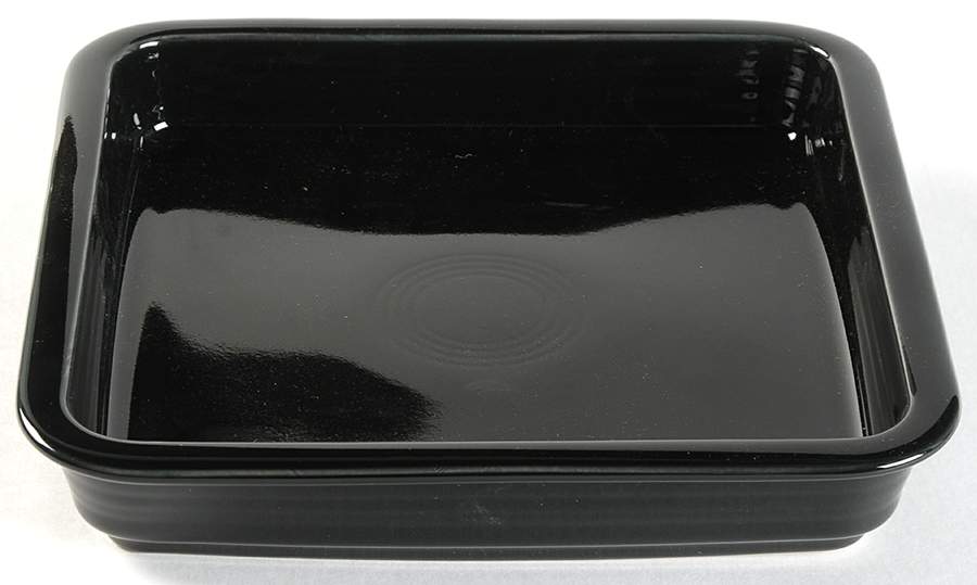 Fiesta Black (Intro 1986) Square Utility Tray by Homer Laughlin -1