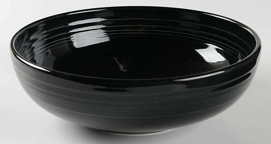Fiesta Black (Intro 1986) 9" Bistro Bowl by Homer Laughlin -1