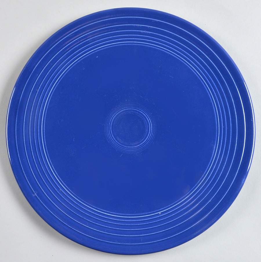 Fiesta Cobalt Blue (Older) Cake Plate by Homer Laughlin -1