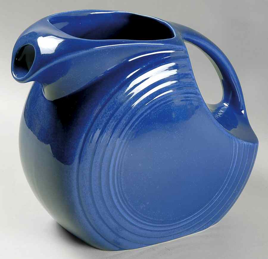 Fiesta Cobalt Blue (Older) 2 Quart Disk Water Pitcher by Homer Laughlin -1
