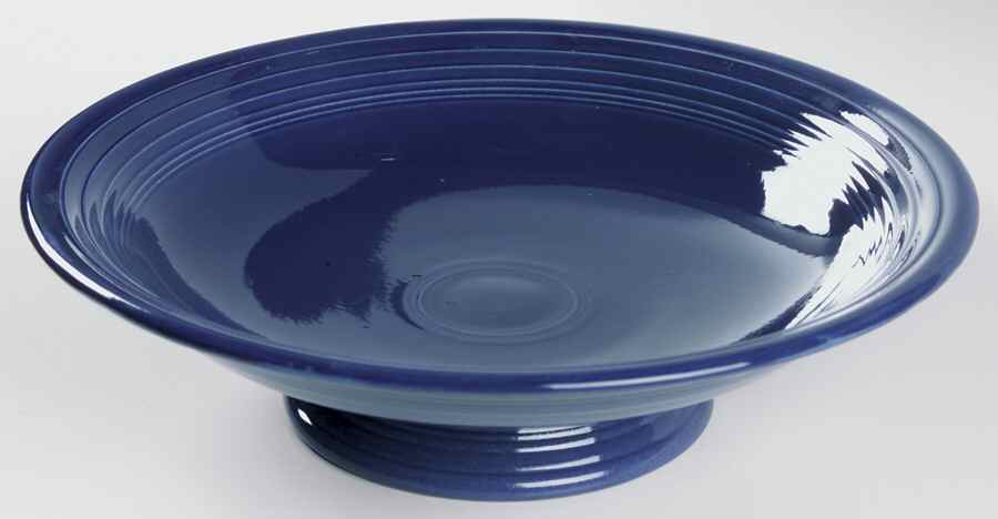 Fiesta Cobalt Blue (Older) Round Compote (Height X Width) by Homer Laughlin -1