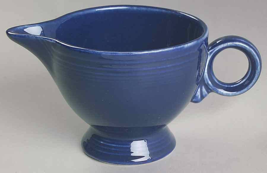 Fiesta Cobalt Blue (Older) Ring Handle Creamer by Homer Laughlin -1