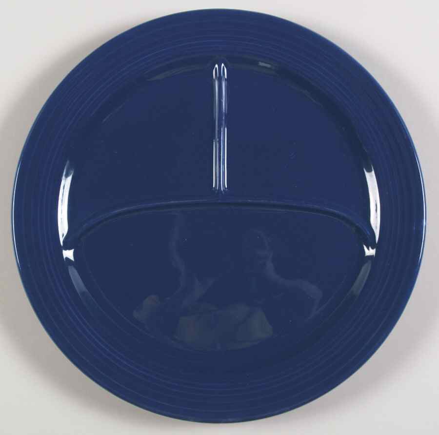 Fiesta Cobalt Blue (Older) Large Grill Plate by Homer Laughlin -1