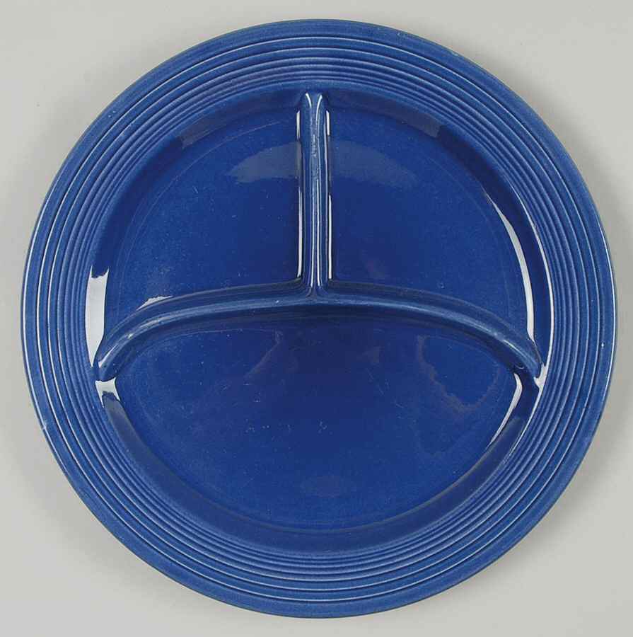 Fiesta Cobalt Blue (Older) Grill Plate by Homer Laughlin -1