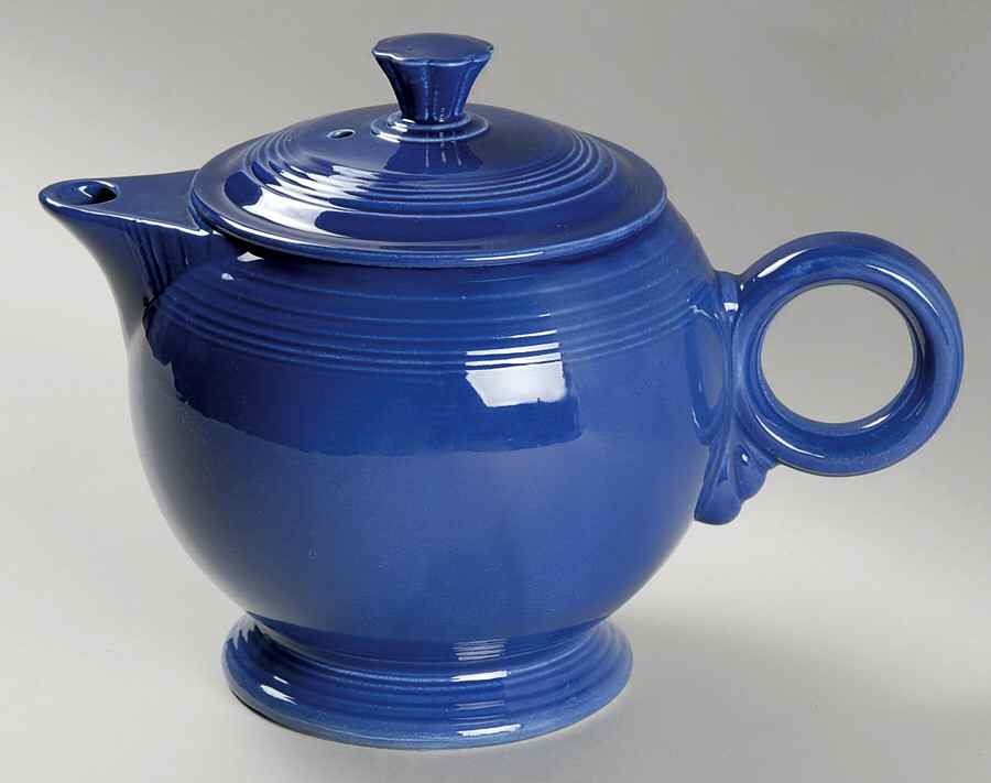 Fiesta Cobalt Blue (Older) Large Tea Pot & Lid by Homer Laughlin -1