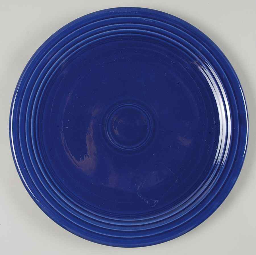 Fiesta Cobalt Blue (Older) 12" Chop Plate (Round Platter) by Homer Laughlin -1