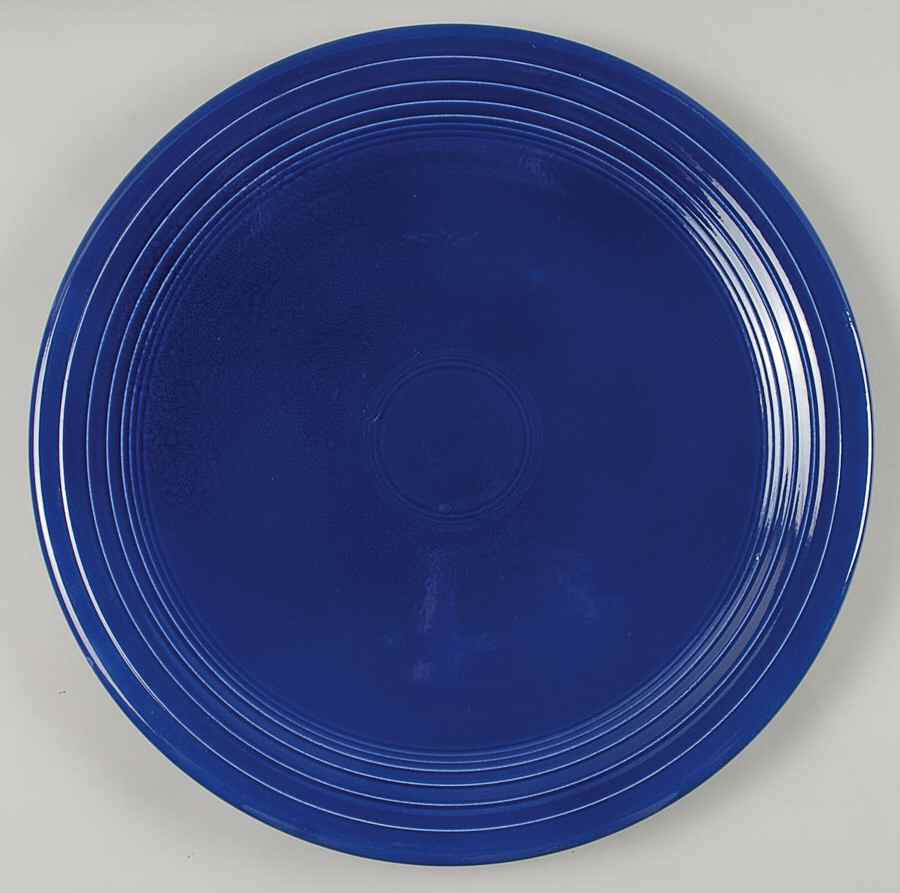 Fiesta Cobalt Blue (Older) 14" Chop Plate (Round Platter) by Homer Laughlin -1