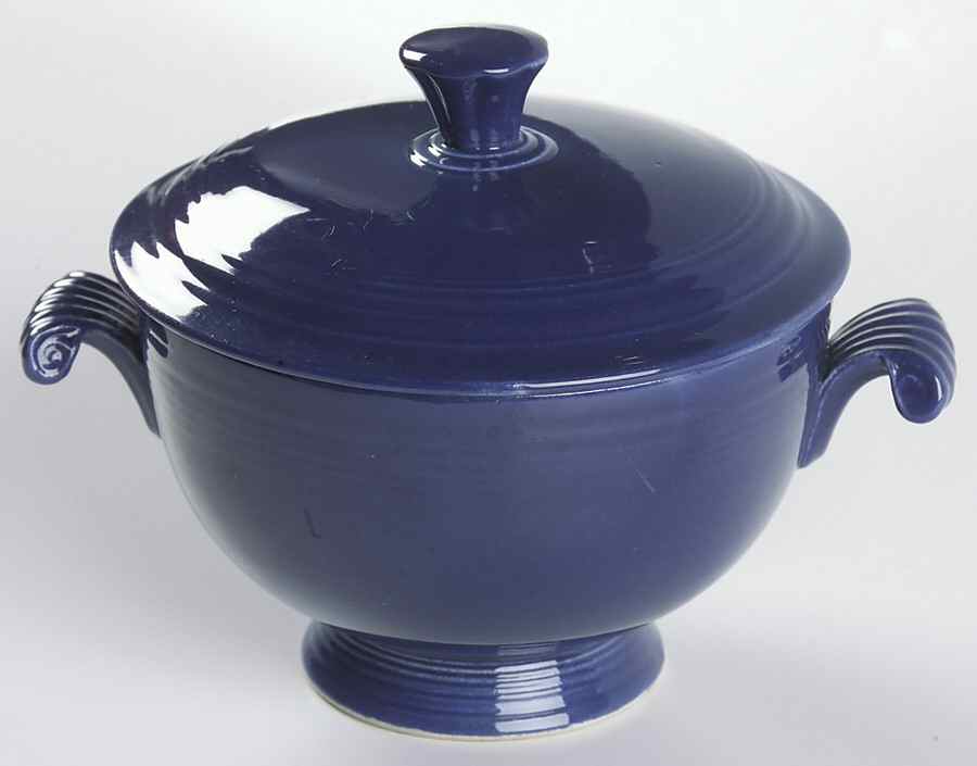 Fiesta Cobalt Blue (Older) Covered Onion Soup by Homer Laughlin -1