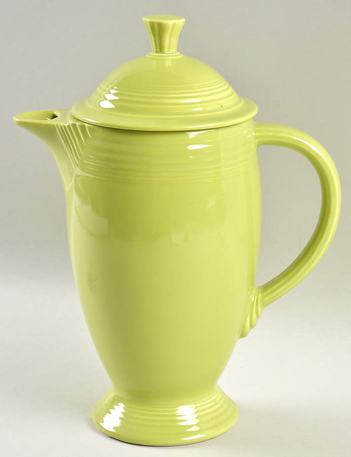 Fiesta Chartreuse (Older) Coffee Pot & Lid by Homer Laughlin -1