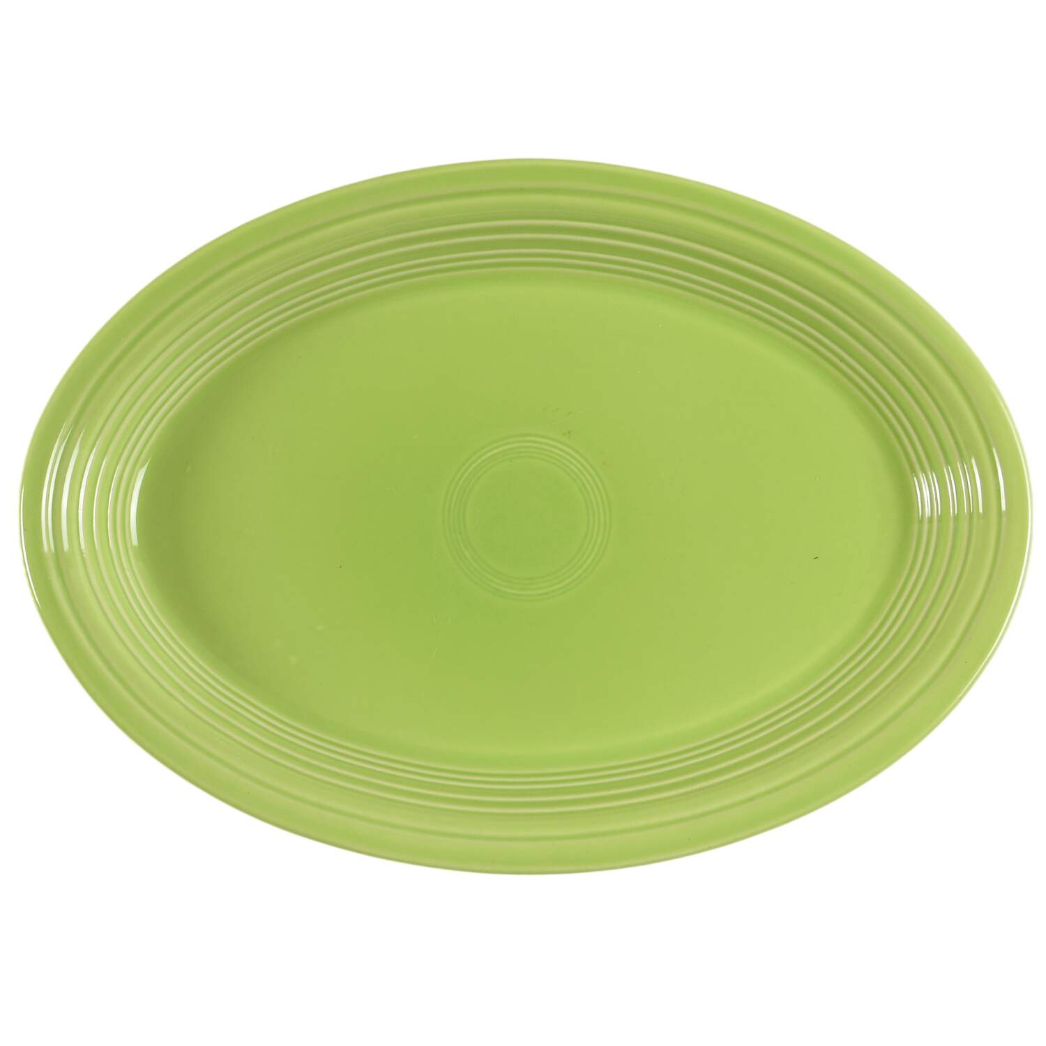 Fiesta Chartreuse (Older) 13" Oval Serving Platter by Homer Laughlin -1