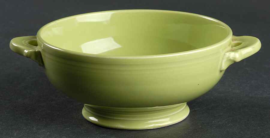 Fiesta Chartreuse (Older) Cream Soup Bowl by Homer Laughlin -1