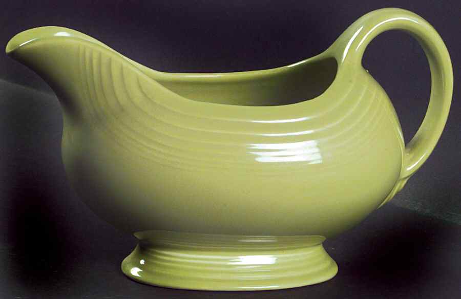 Fiesta Chartreuse (Older) Open Sauce Boat by Homer Laughlin -1