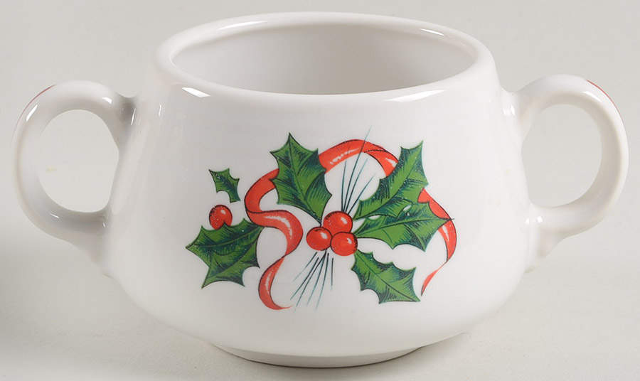Holiday Fiesta (With Ribbon) Sugar Bowl No Lid by Homer Laughlin -1