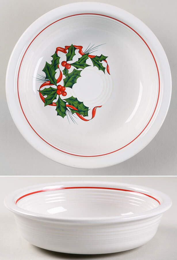 Holiday Fiesta (With Ribbon) Coupe Soup Bowl by Homer Laughlin -1