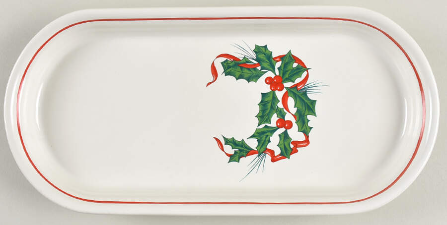Holiday Fiesta (With Ribbon) Bread Tray by Homer Laughlin -1