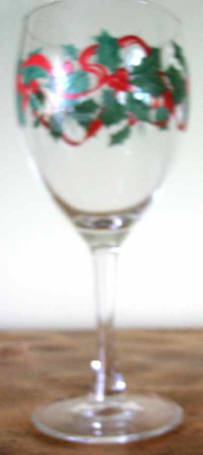 Holiday Fiesta (With Ribbon) Glassware Goblet by Homer Laughlin -1