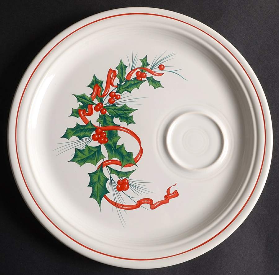 Holiday Fiesta (With Ribbon) Snack Plate by Homer Laughlin -1