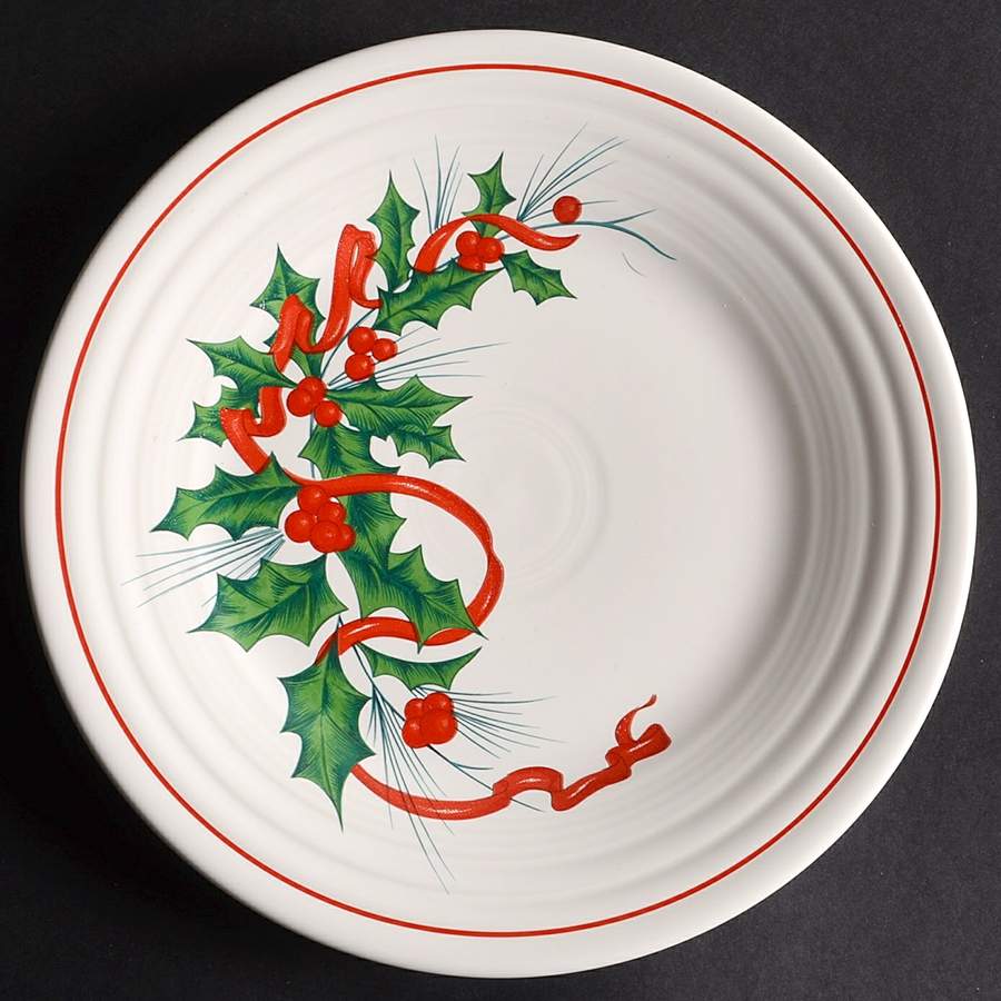 Holiday Fiesta (With Ribbon) Luncheon Plate by Homer Laughlin -1