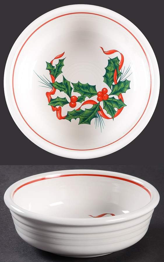 Holiday Fiesta (With Ribbon) Coupe Cereal Bowl by Homer Laughlin -1