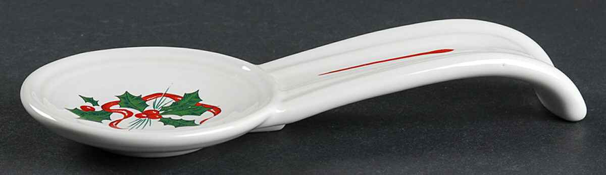 Holiday Fiesta (With Ribbon) Spoon Rest/Holder (Holds 1 Spoon) by Homer Laughlin -1