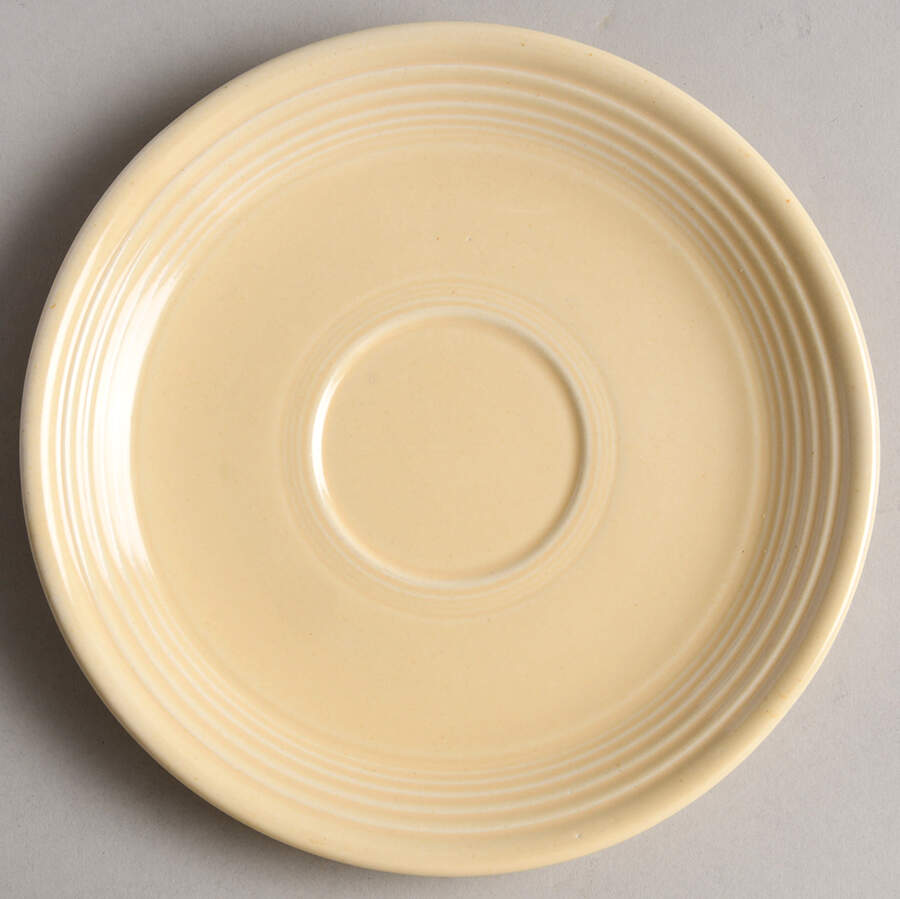 Fiesta Old Ivory (Cream) Saucer for Footed Cup by Homer Laughlin -1