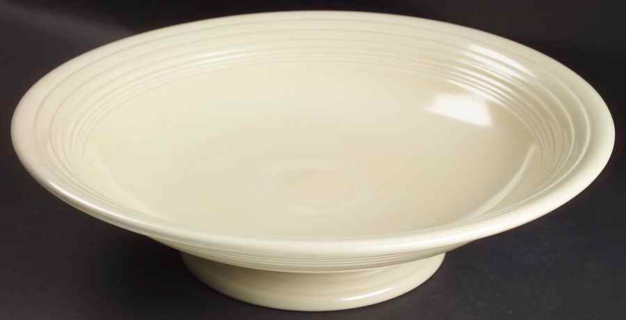 Fiesta Old Ivory (Cream) Round Compote (Height X Width) by Homer Laughlin -1