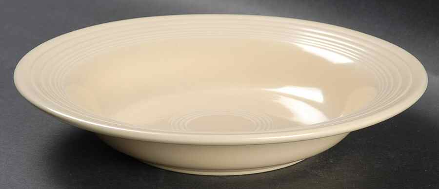 Fiesta Old Ivory (Cream) Rim Soup Bowl by Homer Laughlin -1