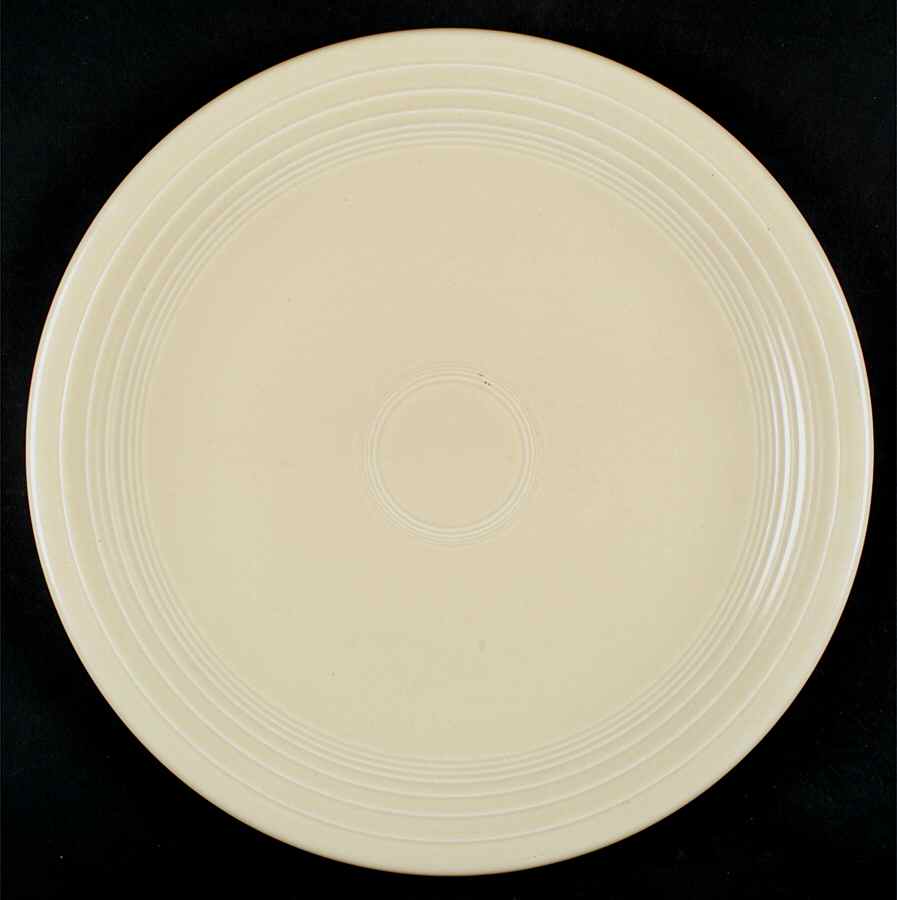 Fiesta Old Ivory (Cream) 14" Chop Plate (Round Platter) by Homer Laughlin -1