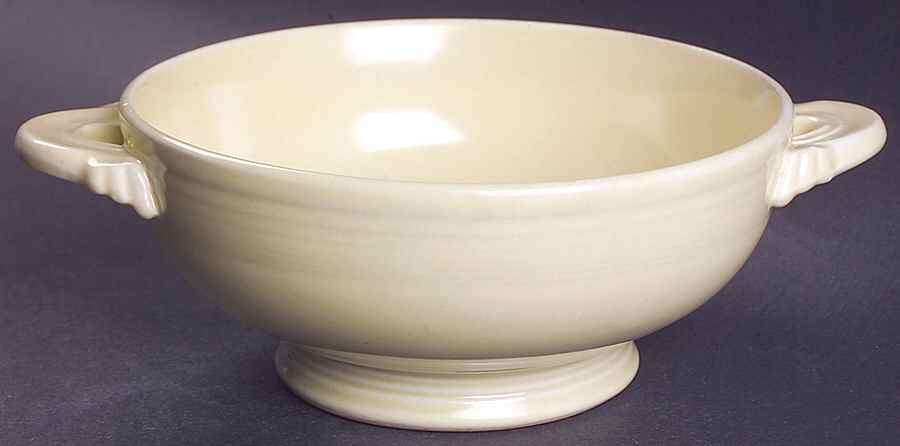 Fiesta Old Ivory (Cream) Cream Soup Bowl by Homer Laughlin -1