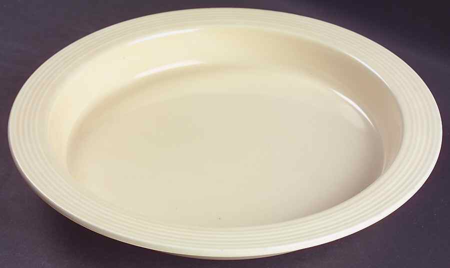 Fiesta Old Ivory (Cream) Base/Tray for 6-Piece Relish Set by Homer Laughlin -1