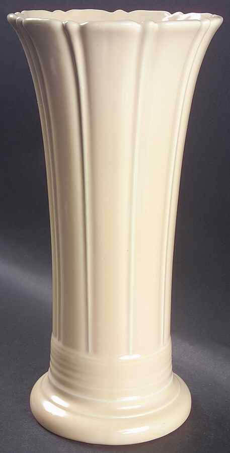 Fiesta Old Ivory (Cream) 12" Vase by Homer Laughlin -1