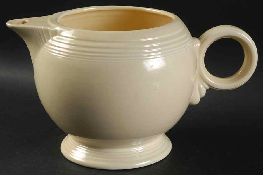 Fiesta Old Ivory (Cream) Large Teapot No Lid by Homer Laughlin -1