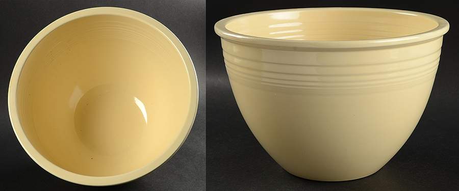 Fiesta Old Ivory (Cream) 9" Nested Mixing Bowl w/No Center Interior Rings by Homer Laughlin -1