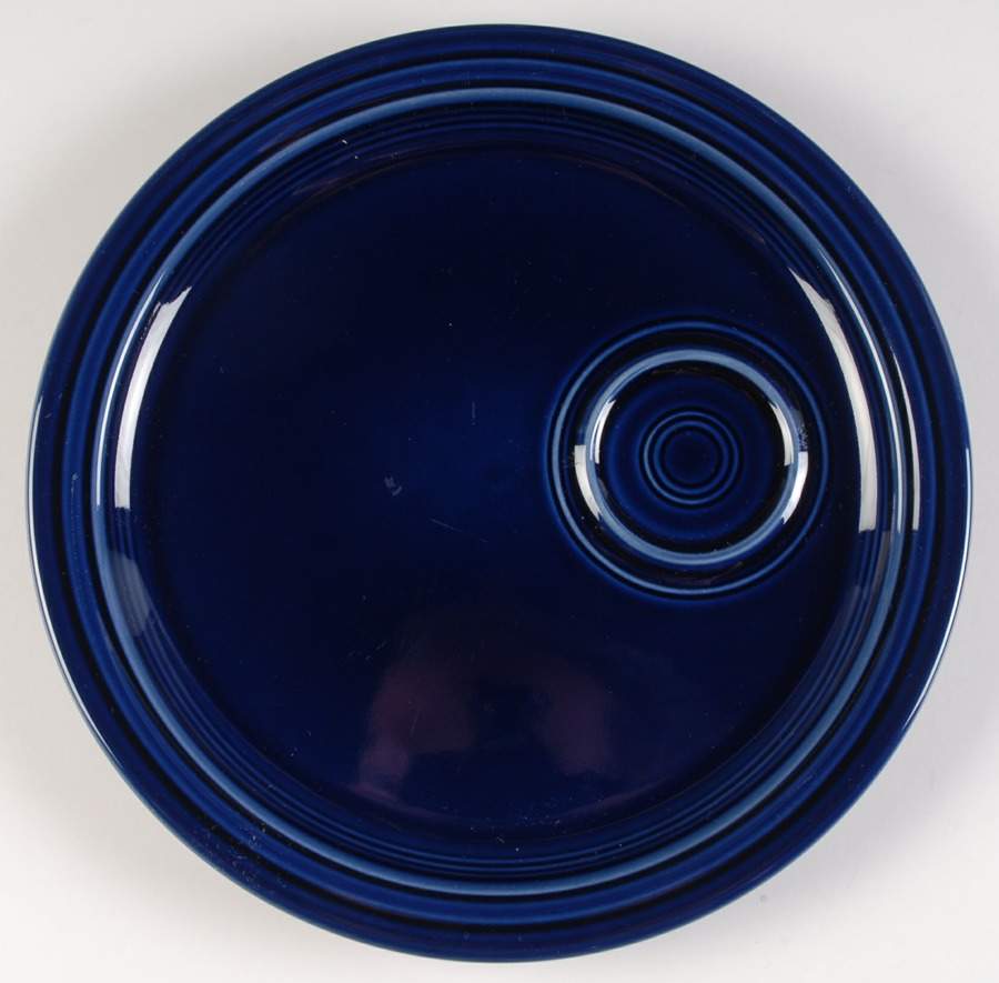 Fiesta Cobalt Blue (Intro 1986) Snack Plate by Homer Laughlin -1