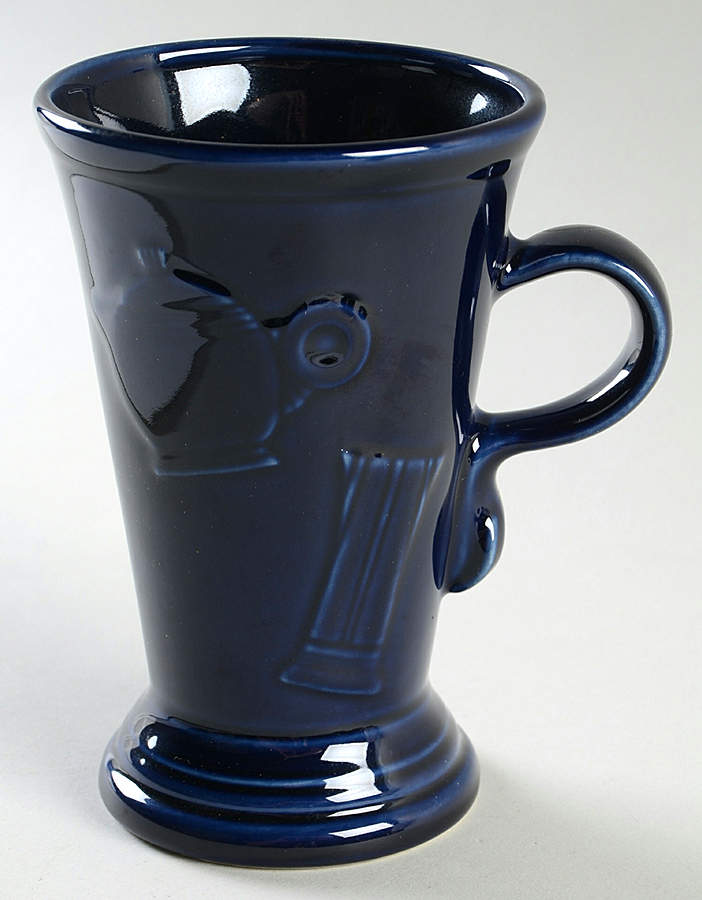 Fiesta Cobalt Blue (Intro 1986) Pedestal Mug by Homer Laughlin -1