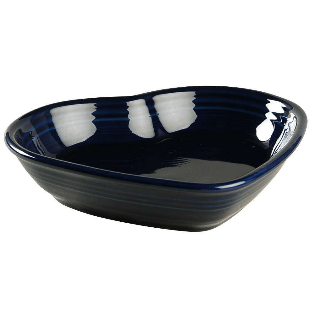 Fiesta Cobalt Blue (Intro 1986) 7" Heart Shaped Bowl by Homer Laughlin -1