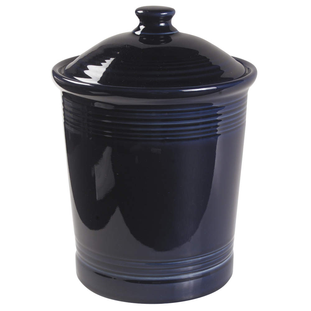 Fiesta Cobalt Blue (Intro 1986) Large Canister & Lid by Homer Laughlin -1