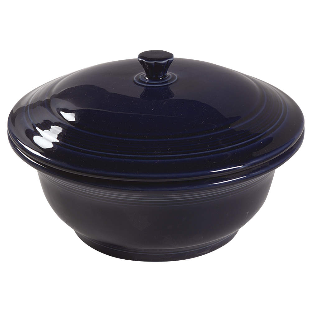 Fiesta Cobalt Blue (Intro 1986) 2 Qt Round Covered Casserole (MB 9 Base) by Homer Laughlin -1