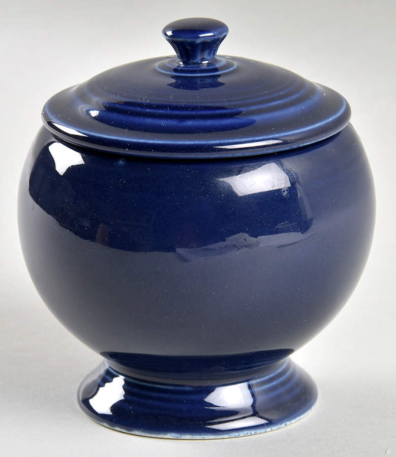 Fiesta Cobalt Blue (Intro 1986) Individual Sugar Bowl & Lid by Homer Laughlin -1