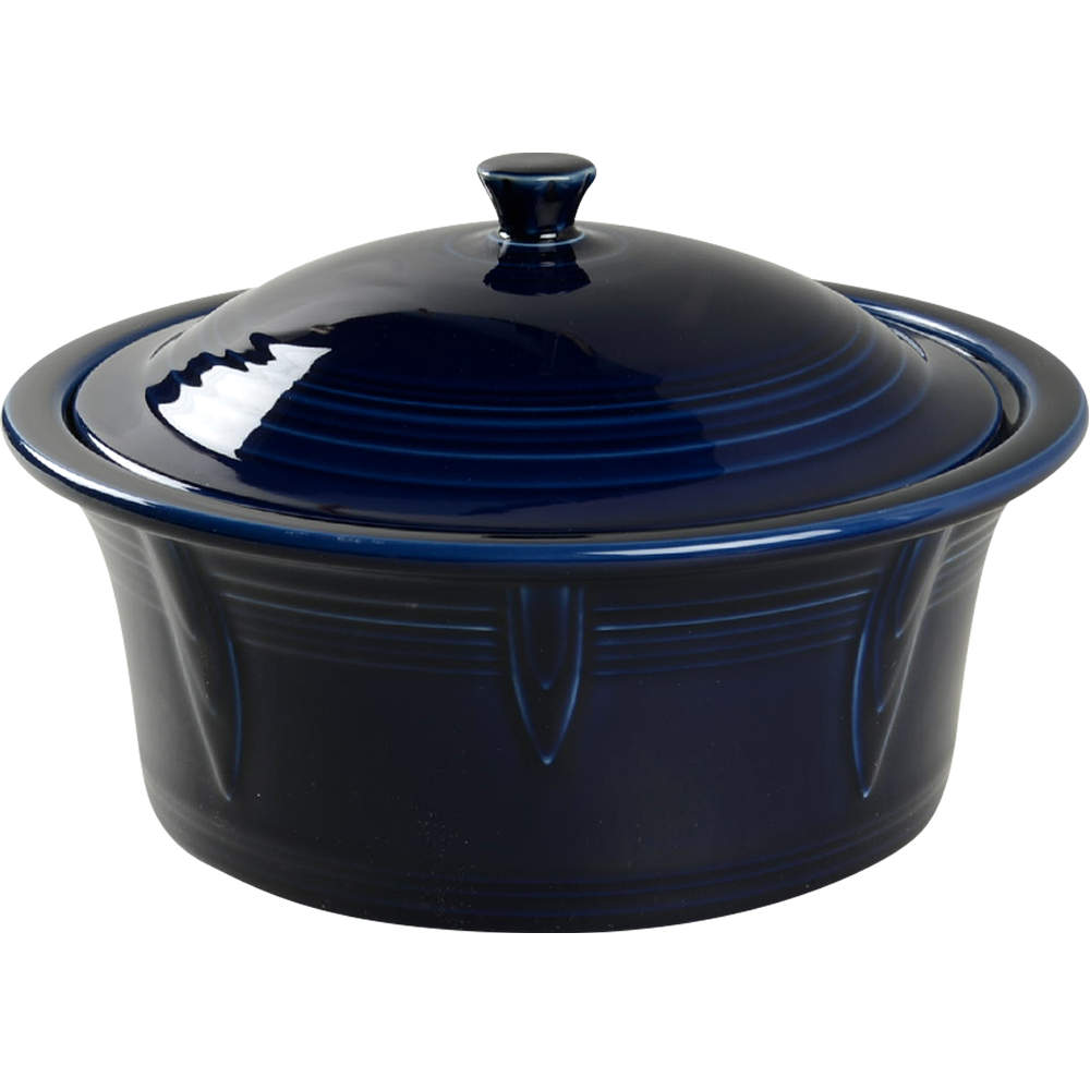 Fiesta Cobalt Blue (Intro 1986) 2.5 Qt Round Covered Casserole by Homer Laughlin -1