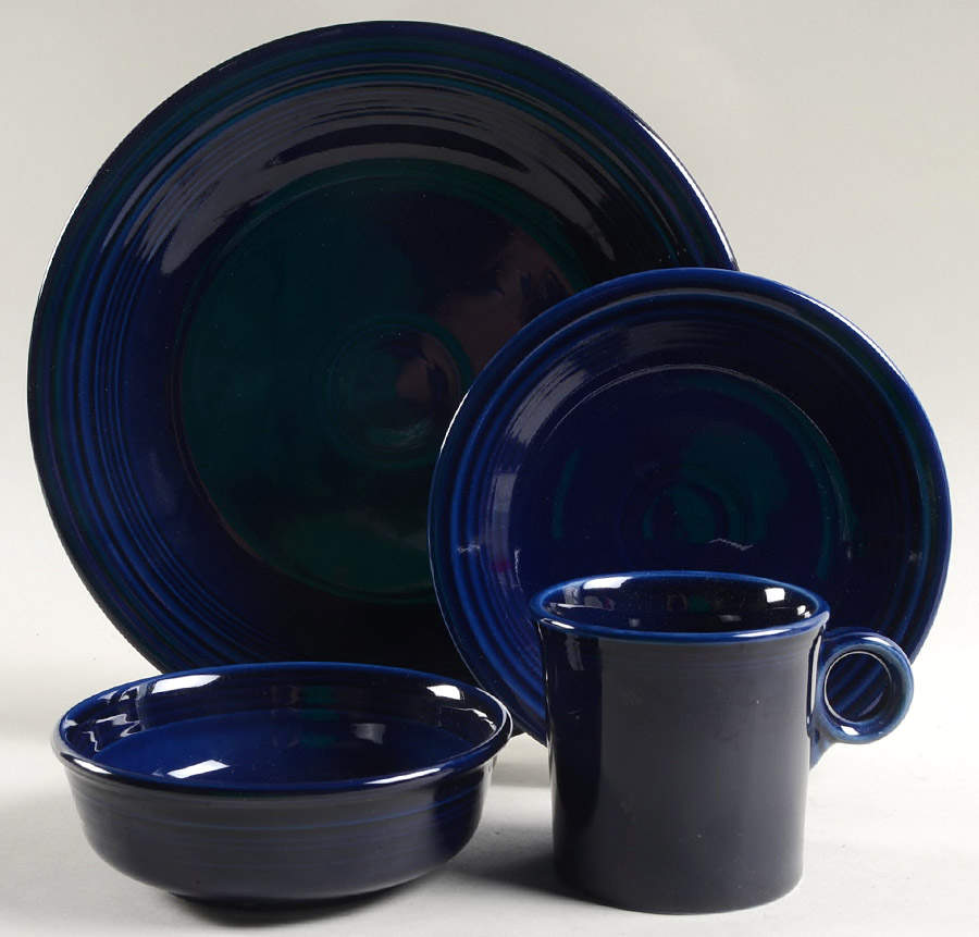 Fiesta Cobalt Blue (Intro 1986) 4 Piece Place Setting by Homer Laughlin -1