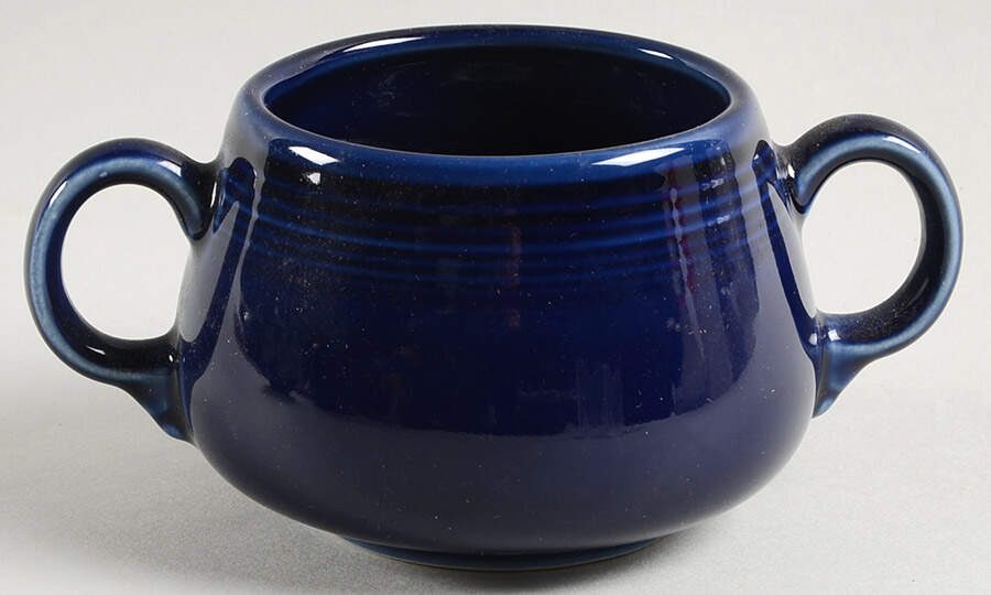 Fiesta Cobalt Blue (Intro 1986) Sugar Bowl No Lid by Homer Laughlin -1