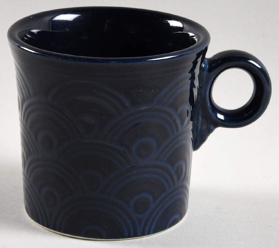 Fiesta Cobalt Blue (Intro 1986) Embossed Mug by Homer Laughlin -1