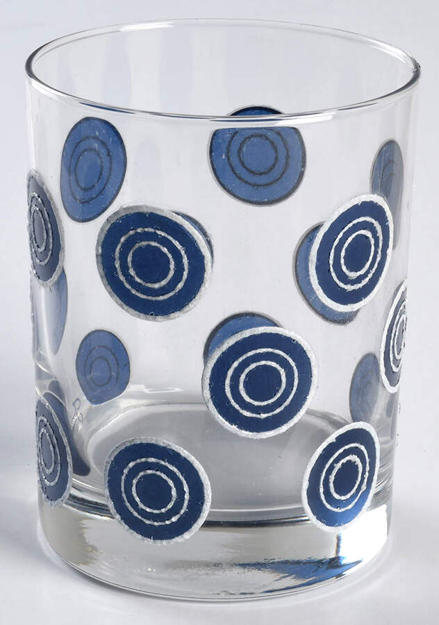Fiesta Cobalt Blue (Intro 1986) 12 Oz Glassware Double Old Fashioned by Homer Laughlin -1
