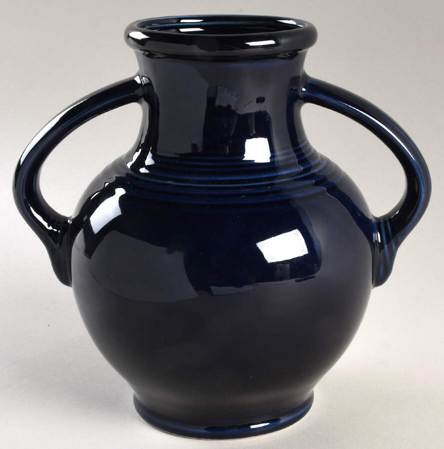 Fiesta Cobalt Blue (Intro 1986) 8" Vase by Homer Laughlin -1