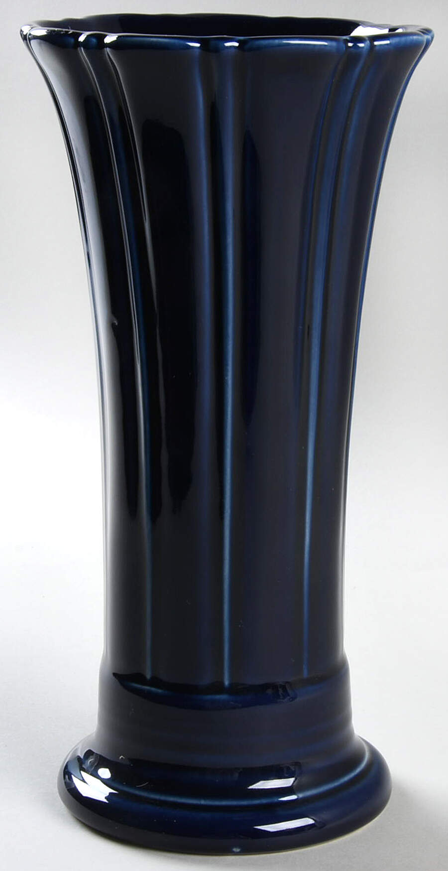Fiesta Cobalt Blue (Intro 1986) 9" Flared Vase by Homer Laughlin -1