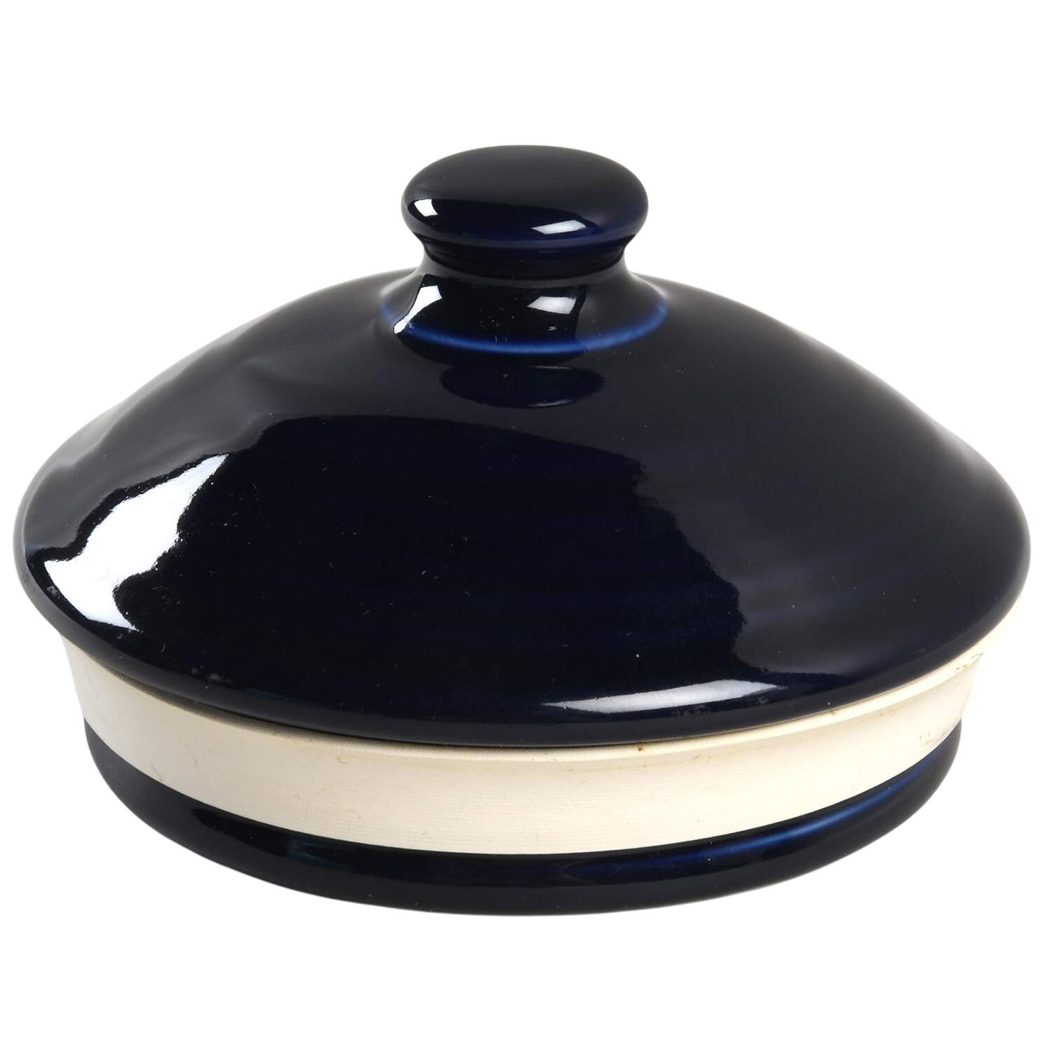 Fiesta Cobalt Blue (Intro 1986) Lid for Small Canister by Homer Laughlin -1