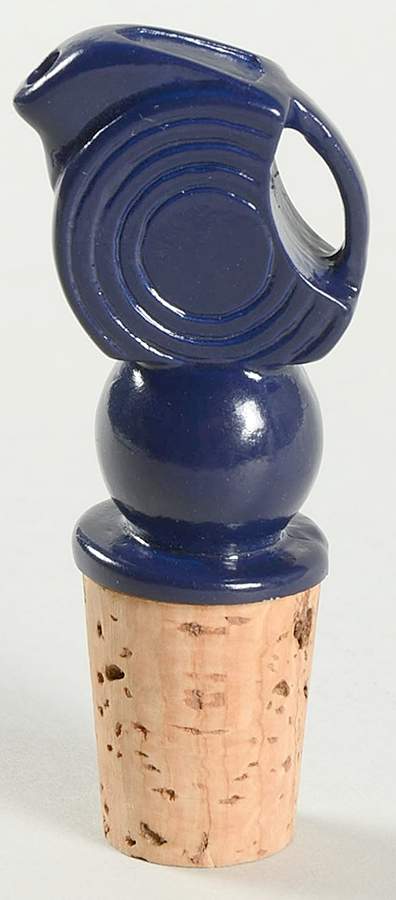Fiesta Cobalt Blue (Intro 1986) Wine Bottle Stopper by Homer Laughlin -1