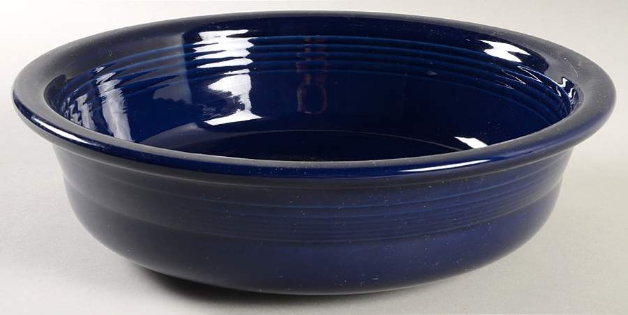 Fiesta Cobalt Blue (Intro 1986) 10" Large Salad Serving Bowl by Homer Laughlin -1
