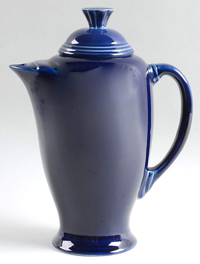 Fiesta Cobalt Blue (Intro 1986) Coffee Pot & Lid by Homer Laughlin -1